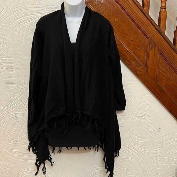 Cynthia Rowley merino wool fringes sweater size XS - Picture 3 of 5